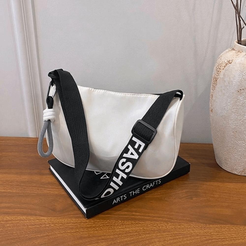 Wide Shoulder Strap Women Crossbody Bag Simple Oxford Dumpling Bag Single Shoulder Bag Commuting