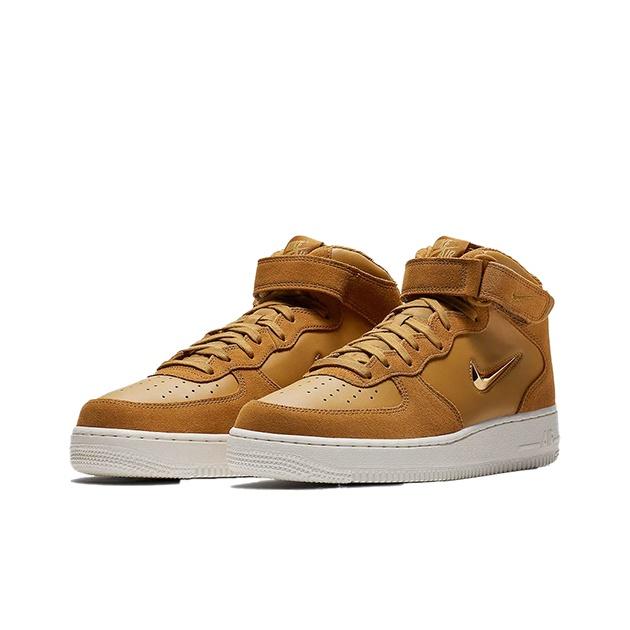 Nike Air Force 1 07 Mid LV8 Muted Bronze Men Sneakers Brown Metallic-Gold-Summit-White 804609-200