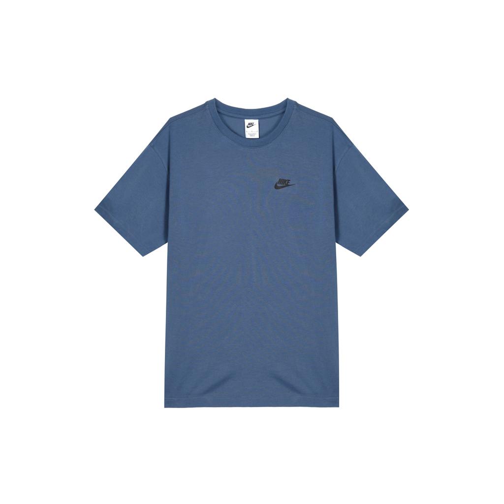 Nike Sportswear Solid Color Logo Crew Neck T-Shirt Men Tops Mystic-Deep-Sea-Blue DM6586-410