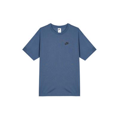 Sportswear Solid Color Logo Crew Neck T-Shirt Men Tops Mystic-Deep-Sea-Blue DM6586-410