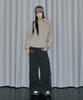 Waffle Cover Stitch Hoodie - Beige
