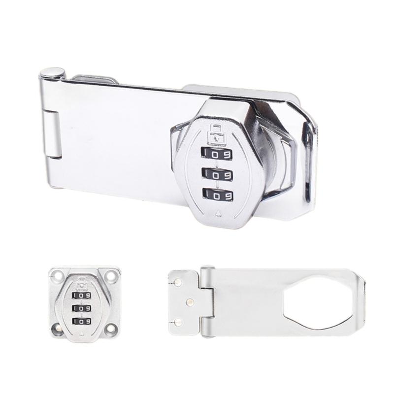 Stylish Without Key Combination Lock Easy Installion Accessory for Cabinet Door with Twist Knob Hasp Latches Designs