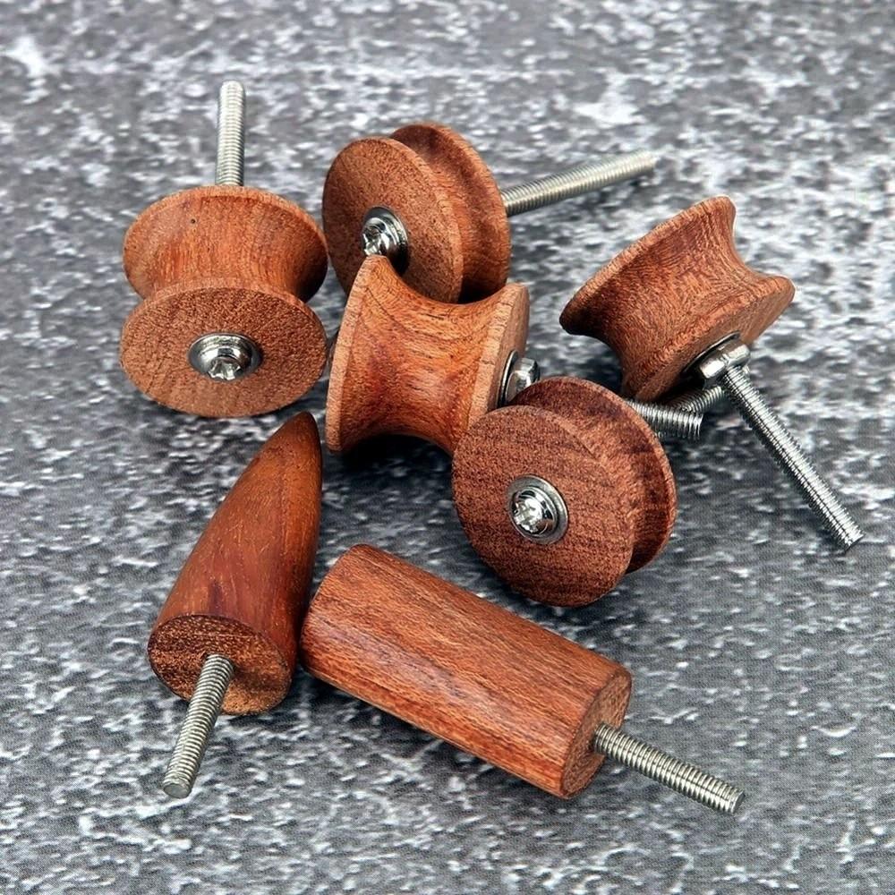 7 PCS Wood Leather Burnisher Kit with Electric Polished Head Pointed Tip Leather Slicker Tool Set 3mm Hardened Steel Shaft