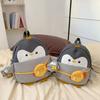 Penguin Cartoon Fun Backpack With Spacious Compartments For Girls Casual Wear