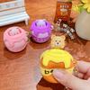 Cute Cartoon Peek-A-Boo Bear Decompression Toy Keychain Bag Pendant Key Chain Schoolbag Pendant Small Gift