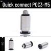 Pneumatischer Mini-Luftschlauch Schnellkupplungs-Winkelstück für M3/M5/M6 Gewinde, 3/4/6mm Schläuche