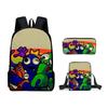 Rainbow Friends Zaino Scolastico Rainbow Friends Zaino Cartone Animato Borsa a Tracolla Astuccio Set da Tre Pezzi