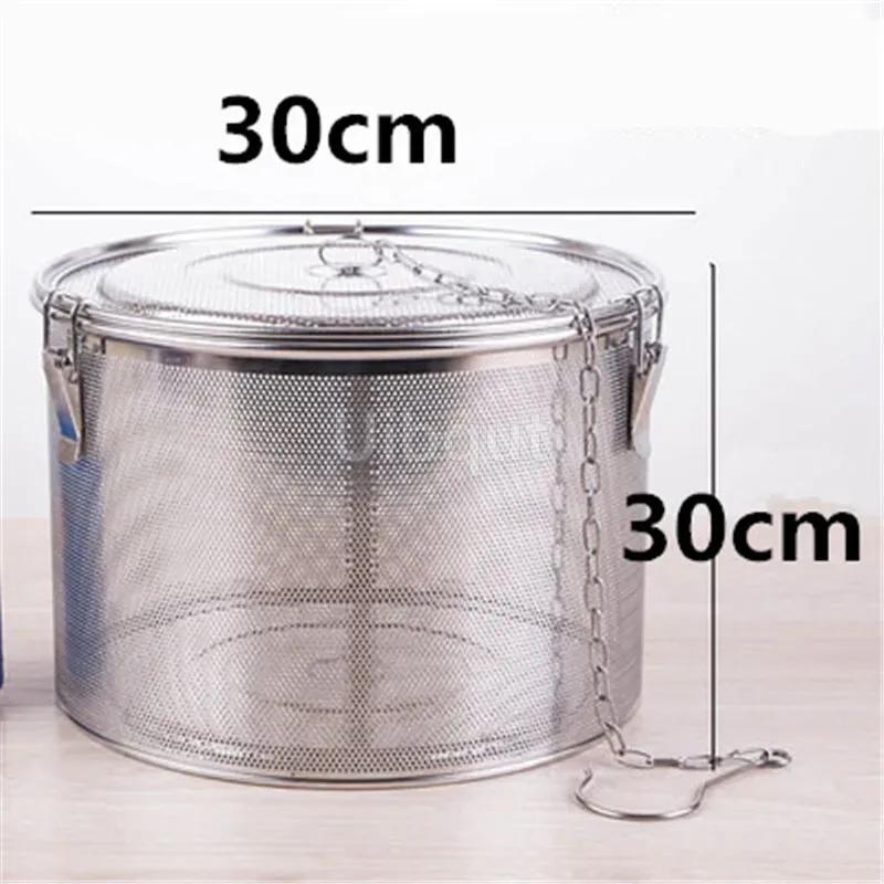 Kulatý otvor 304 nerezová ocelová kořenící taška na omáčku, polévku, chuť koření, košík, solný hrnec, oddělovač strusky, cedník, sítka