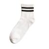 Fashion Fresh Women Men Striped Sport Socks Medium Tube Socks Two Bars Socks Korean