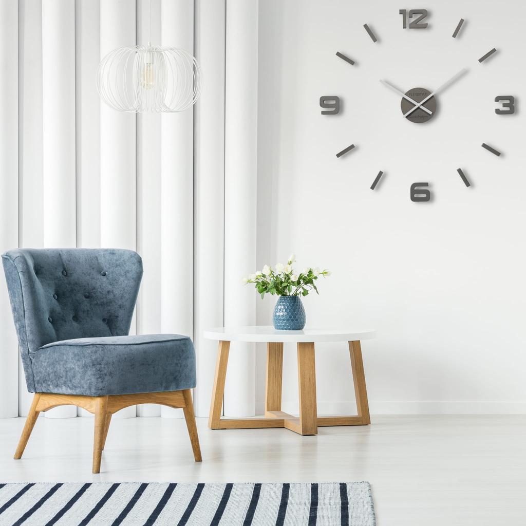 Gray Wooden Wall Clock EKO 75cm
