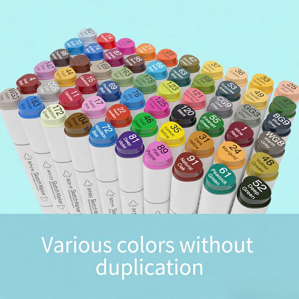 30 Colors Alcohol Markers Set Double Tipped Colored Pens Fine Point Art Markers Packed in Cloth Bag for Kids Adult Coloring Drawing Illustrations Art