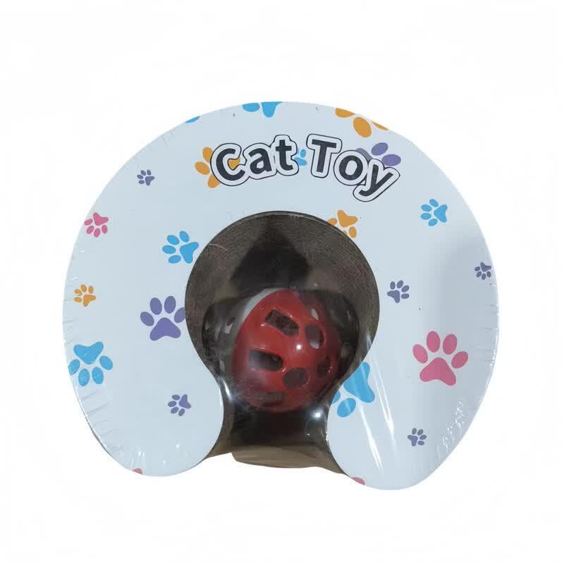 Foldable Accordion Cat Scratcher Toy with Bell (2-Pack)