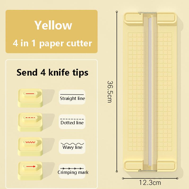 1PC Four-in-one Two-way Paper Cutter Manual Office Paper Cutter Design for Schools Offices and Homes
