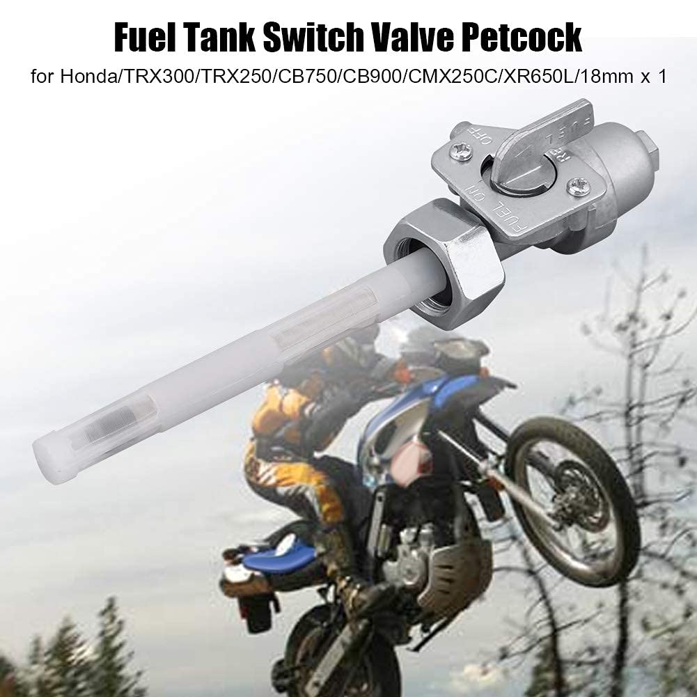 Fuelcok Honda Gasoline Faucet -Qiilu Fuel Cock Fuel Tank Switch Valve for Petcock Honda/TRX300/TRX250/CB750/CB900/CMX250C/XR650L/18mm x1