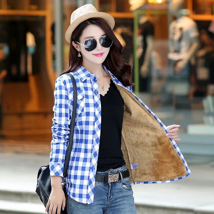 2023 Marca Inverno Caldo Donne Velluto Spesso Plaid Stile Camicia Cappotto Giacca Abbigliamento Donna Top Giacca Casual Capispalla