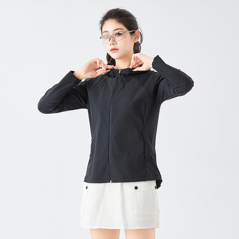 New sunscreen clothing women's light and thin hooded UPF10 + quick-drying and breathable outdoor sports skin clothing fashionable and thin jacket