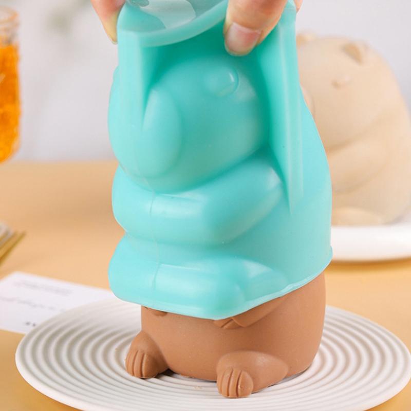 Cute Capybara Pudding Mold Mousse Silicone Mold Cake Milk Jelly Mold Cartoon Capybara Cake Decoration Baking Bakery Tool