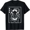 Japans Demon Hannya Oni Masker Getekend Minimalistisch Japanse Kunst T-shirt