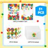 Building Blocks Birthday Party Invitations, Brick Party Invitation Card Building Birthday Invites with Stickers Envelopes Birthday Invites