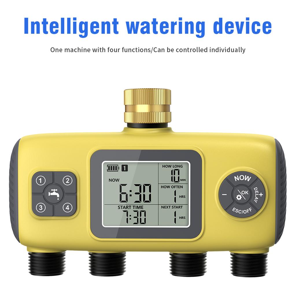 4 Channel Lawn Watering Timer Automatic Irrigation Timer For Large Yard And Greenhouses Efficient Irrigation Device
