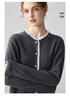 Lekasha Women's Sweet Cashmere Cardigan - Long Sleeve Round Neck Knitwear