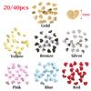 20/40pcs 5mm Mini Button DIY Doll Clothes Metal Printed Buckle Heart Pattern Buckles for 1/6 Doll Clothing Sewing Accessories
