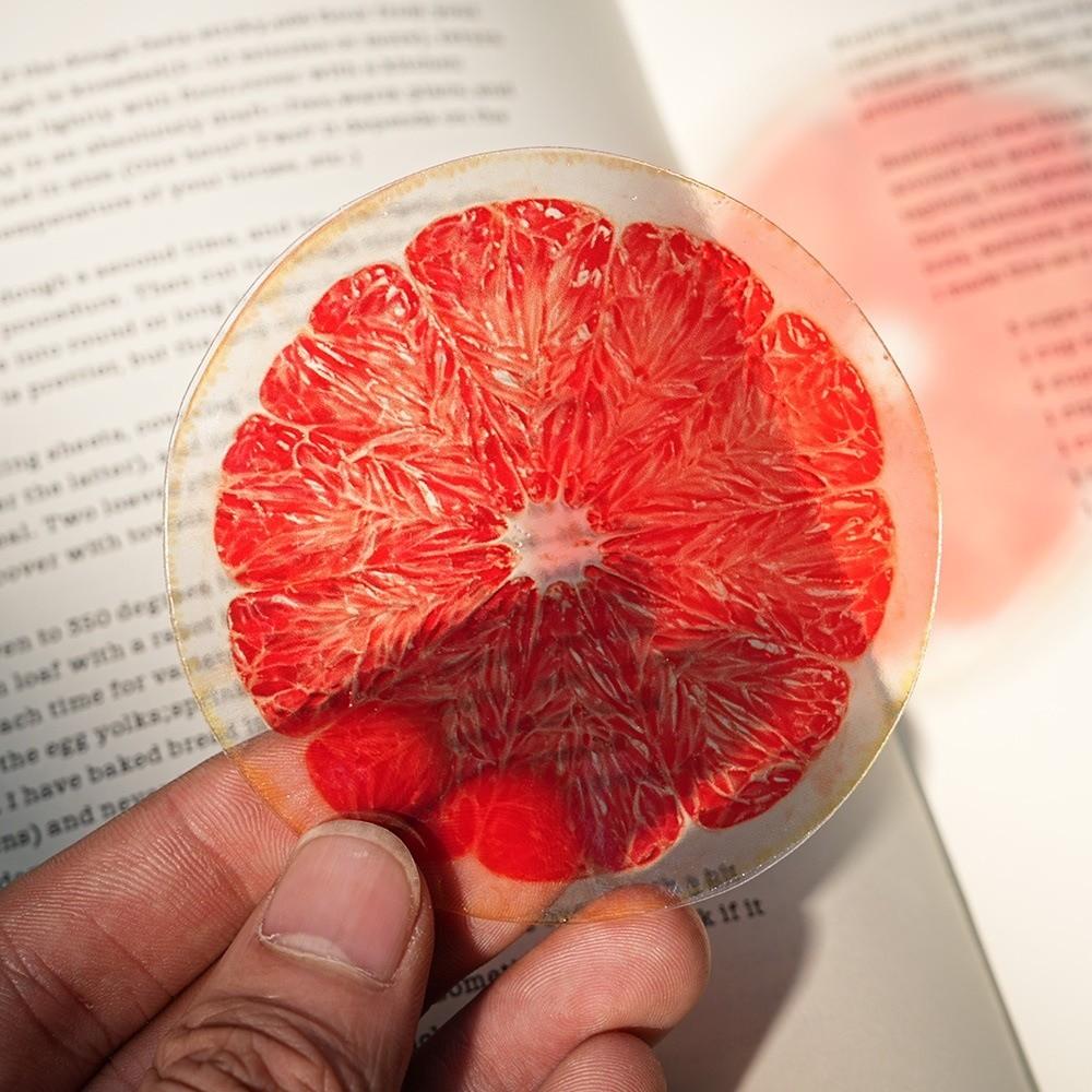Funny Translucent Bookmark Simulation Fruit Fruit Bookmark New Acrylic Bookmark  Note Marker
