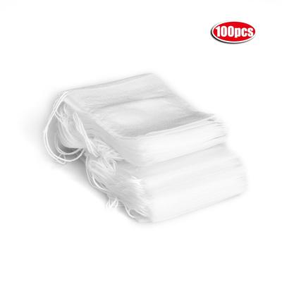 Empty NOn Woven Tea Bags Herbs Filter Loose Paper with Drawstring 5.5*7cm(100pcs)
