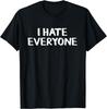 I Hate Everyone T-Shirt Unisex Oversized T Shirt Teens Oversized Cotton Short Sleeve Lightweight Men Clothing