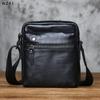 NZPJ Echte Leder Herren Umhängetasche Natürliches Oberleder Rindsleder Crossbody Tasche Lässiger Kleiner Rucksack Handy Tasche