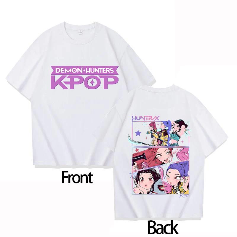 New Movie KPOP Demon Hunter RUMI Parent-child Cotton Round Neck Boys Girls T-shirt