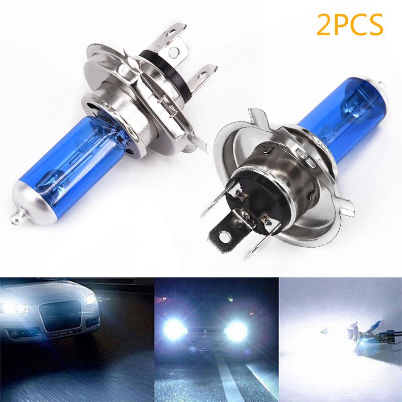 2x H4 100W 4500K Car Xenon Gas Halogen Headlight Headlamp Lamp Bulbs Blue Shell Halogen Lamp Car HeadLight Replacement Bulb China Mainland