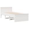 Solid Wood Bed Without Mattress with Headboard White 75 X 190 Cm