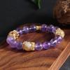 Bracelet Natural Amethyst Huangta Crystal Bracelet Versatile Fashion Simple Amethyst Jewelry