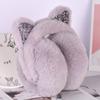 Cute Rabbit Design Animal Ear Earflap Hat Thickened Foldable Design Beanie Cap Cartoon Pattern Korean Style