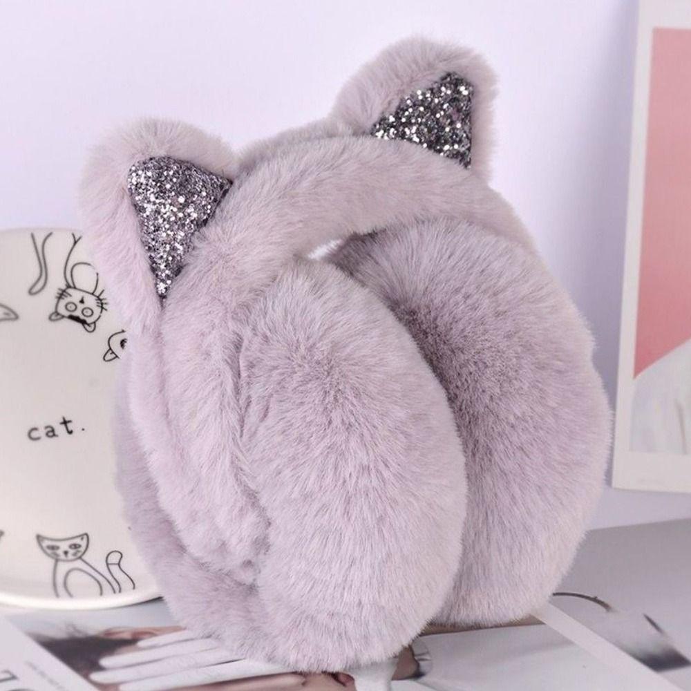 Cute Rabbit Design Animal Ear Earflap Hat Thickened Foldable Design Beanie Cap Cartoon Pattern Korean Style