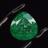 Natural Green Emerald 20.15 Ct Certified Pear Cut Loose Gemstone 15x15 mm