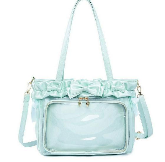 Headache Original Versatile Ita Bag [Ballet Holiday] Lolita Tote Women’s Crossbody Shoulder Bag PU Solid Color
