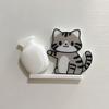 Magnetic Cat Hair Storage Memorial Box Cartoon Cat Pushing Vase Decor  for Home Decoration