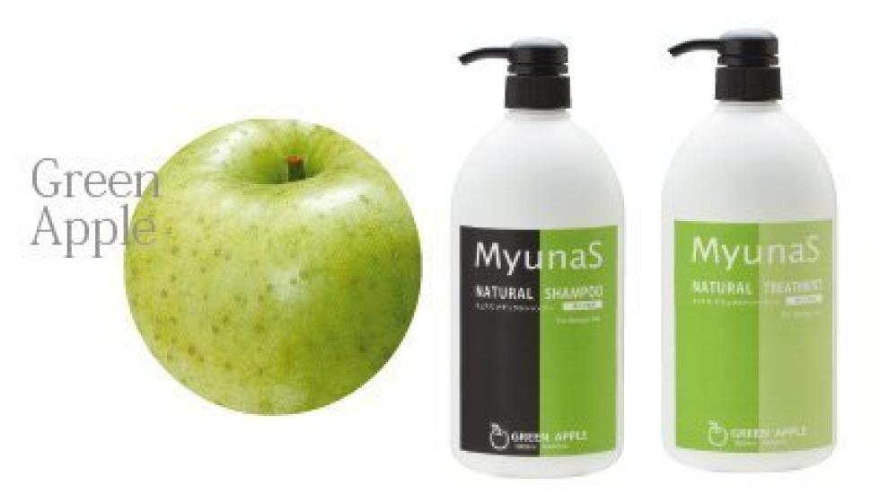 

Reina Company MUNAS Natural Shampoo & Treatment Set Green Apple 1L x 2