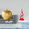 Modern Resin Flame Figurine Sculpture Abstract Fruit Fire Ornament Art for Tabletop Bookshelf Dining