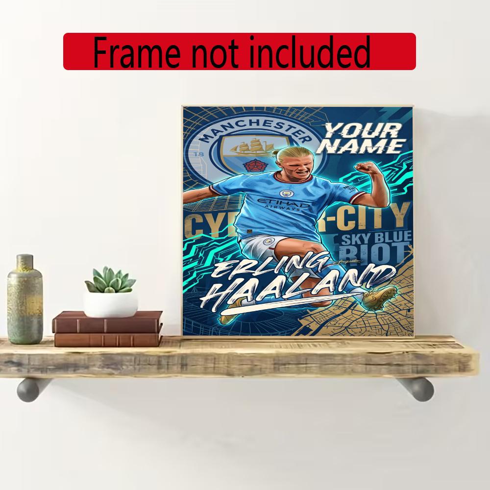Haaland Customize Your Name Diamond Painting Round Diamond Rhinestones Mosaic Diamond Embroidery Wall Paintings Rhinestones Gift Frameless