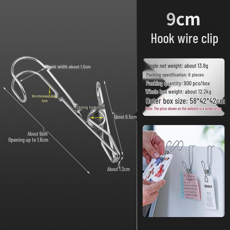 Stainless Steel Sock and Clothes Peg Clips – Windproof Hanger Accessory