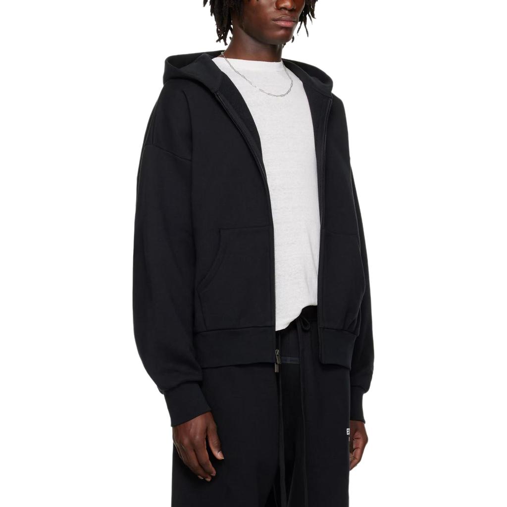 Men's Sweatshirt Fear of God Essentials Classic Hood Zip Up Sweatshirt Black
