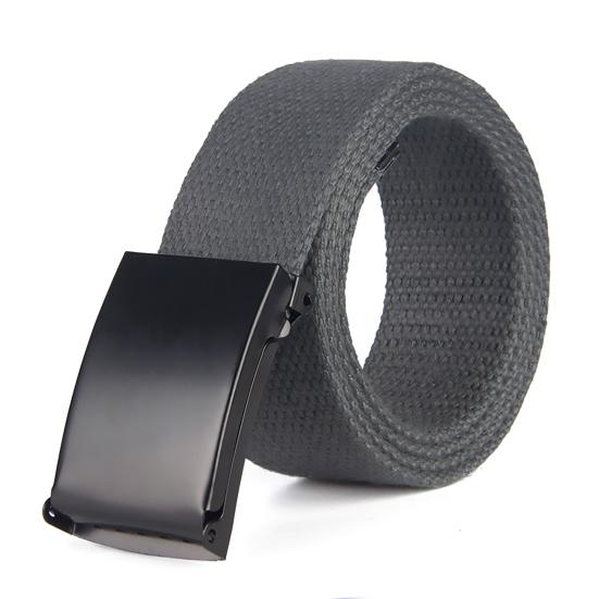 Ceinture unisexe style militaire décontractée en toile unie de couleur unie
