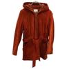 Sears JR Bazaar Suede Leather Jacket 11 Brown Hood Women Used