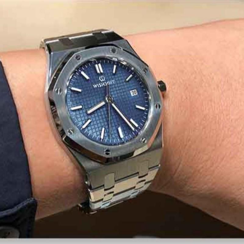 Swiss Waterproof Men's Automatic Mechanical Watch with Large Dial - European & American Style
