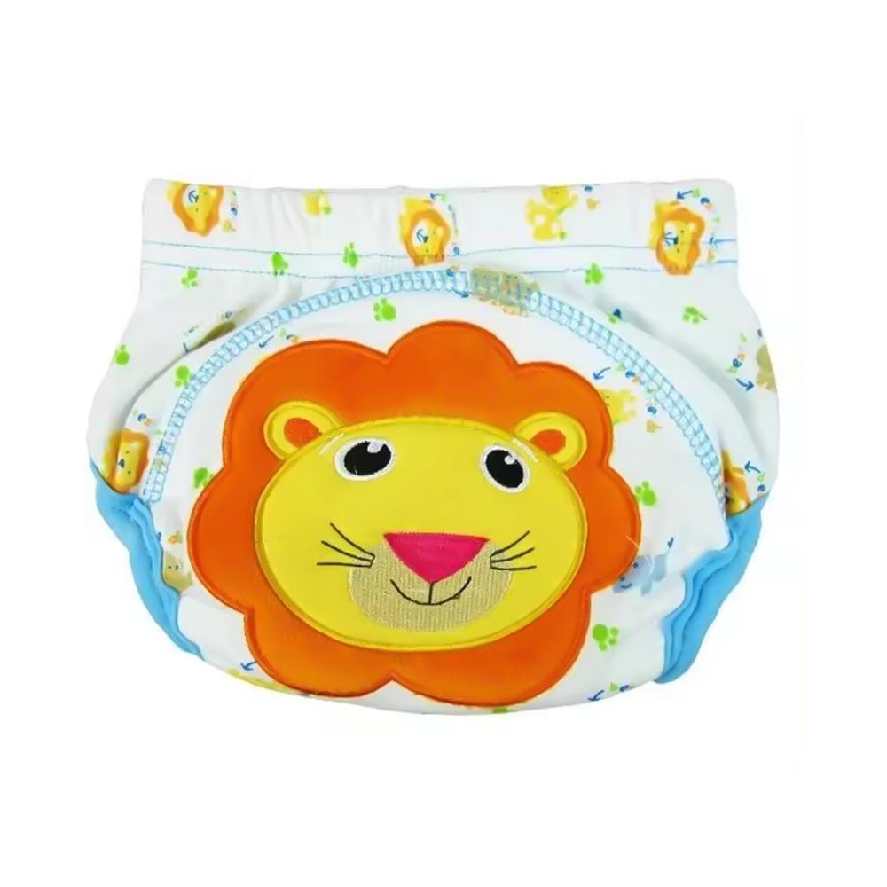 Baby Cotton Learning Pants, Newborn Diaper Pocket Cloth Waterproof Breathable Training Pants Baby Washable Cartoon Diaper Pants