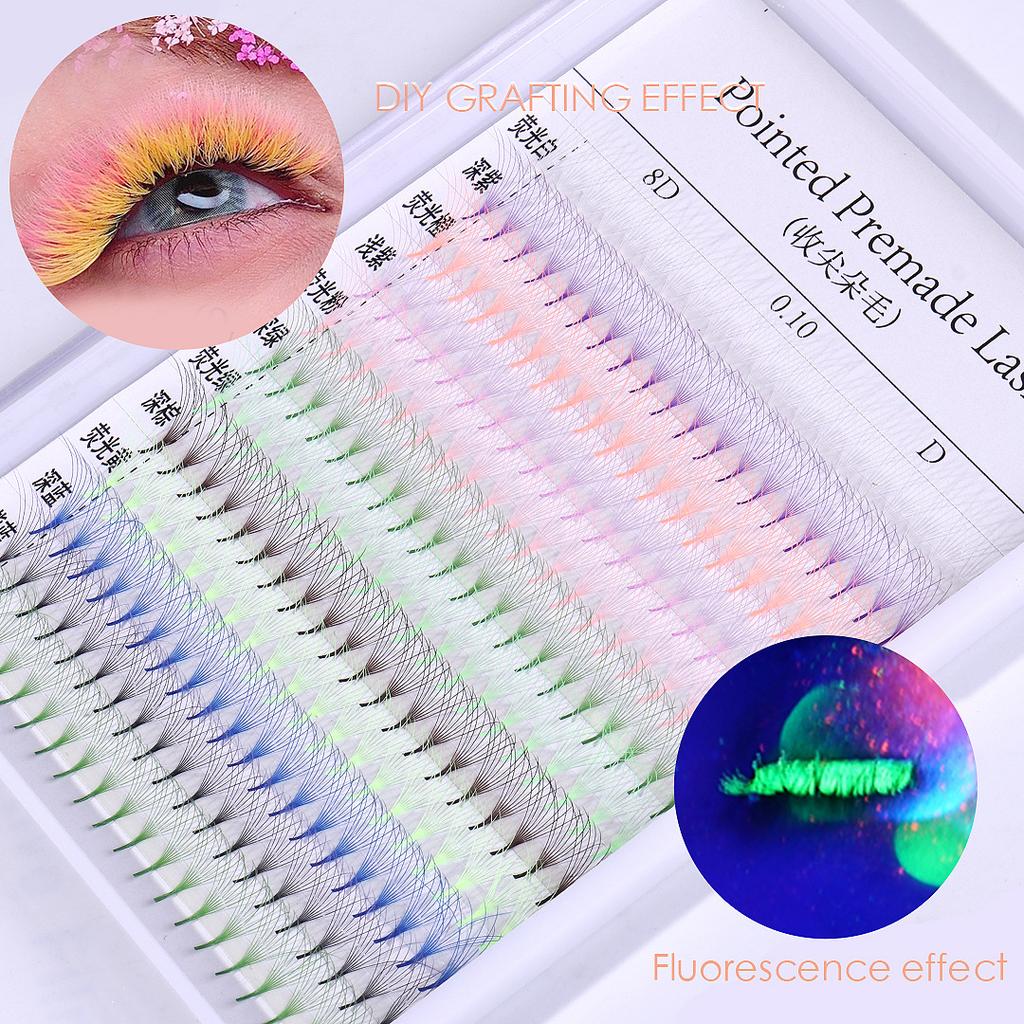 Color Segmented Single-Cluster False Eyelashes Large-Capacity Daily Hair Grafting Eyelashes
