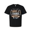 Coffee Themed Unisex T Shirt With Make A Change With A Cup Of Coffee Graphic Des